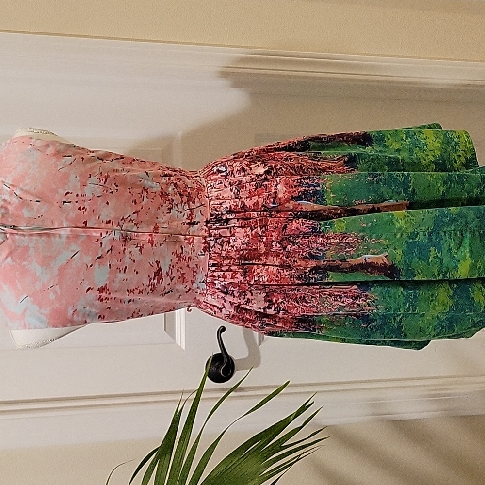 Modcloth Festive Frondescence dress in Cherry Blossom - Picture 3 of 9